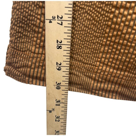 Free People Womens Star Of Wonder Striped Brown Wide-Leg Pants Medium - Picture 5 of 15